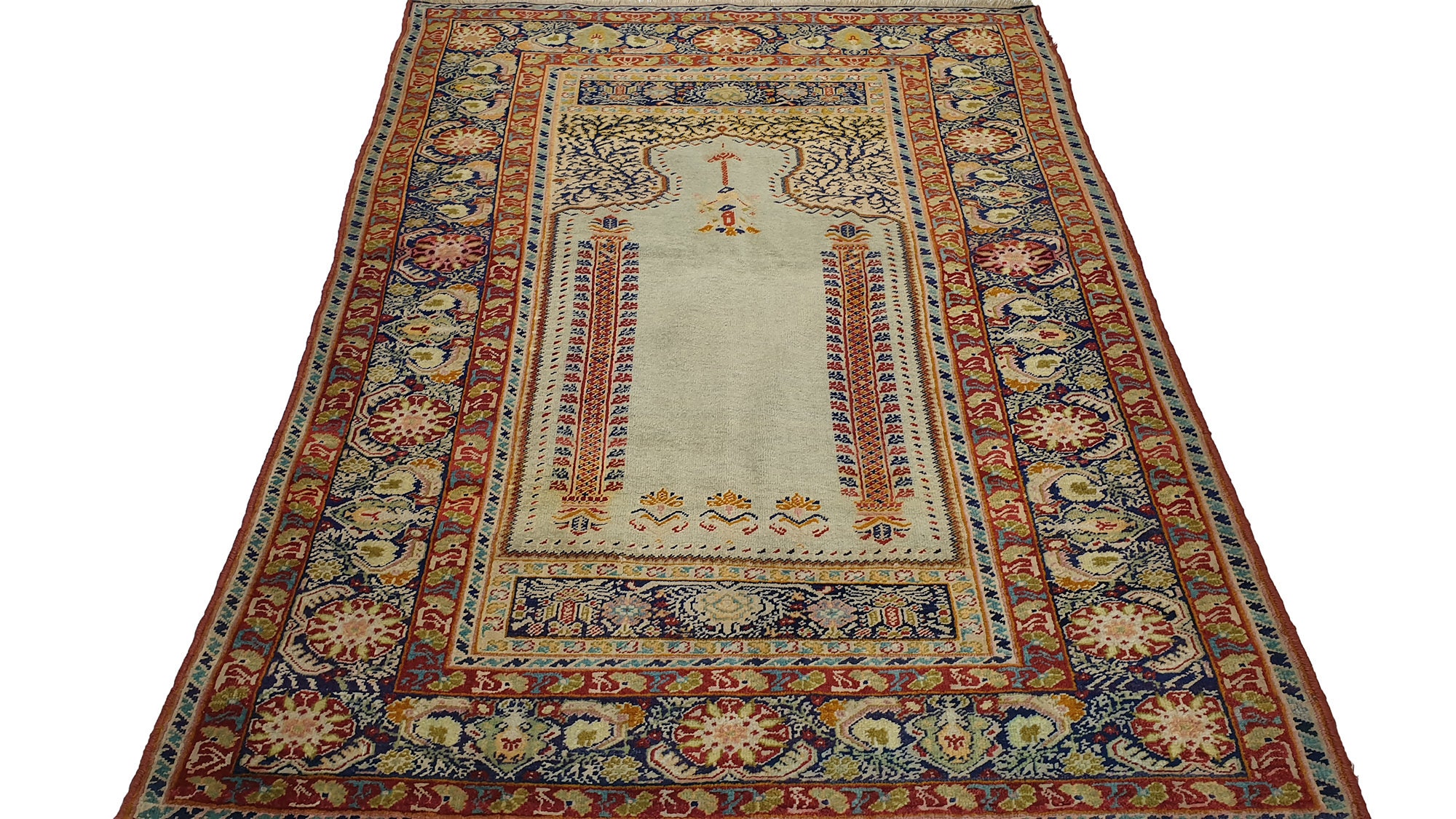 5.6x4.2 Ft Antique Rug, Geometric Rug, Large Rug, Handmade