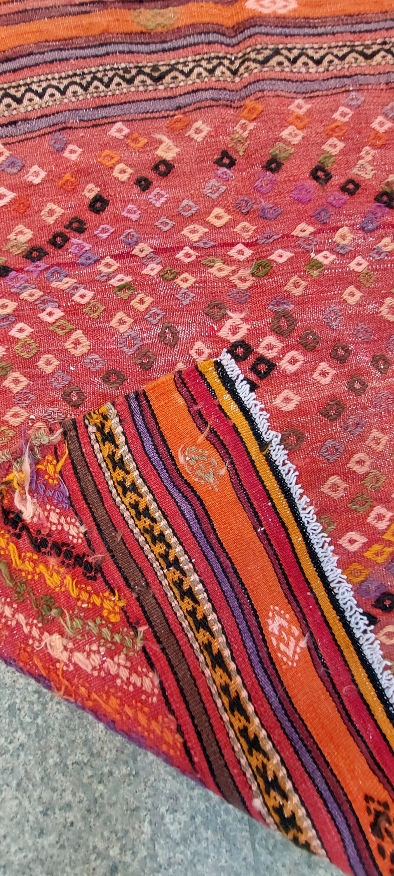 ヴィンテージキリム ヴィンテージキリムラグ 3.4 x 3 フィート オリエンタルラグ