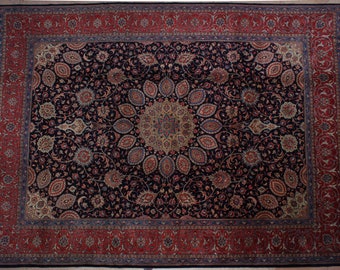 13.1x10.5 Ft Old Vintage Rug, Large Rug, Color Rug, Vintage