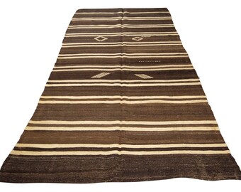 11.2x5 ft, Large Kilim Rug, Color Ful Kilim Rug, Vintage Turkish Kilim Rug, Artec Rug, Ethnic Kilim Rug, Oushak Kilim Rug,  MYK-1119