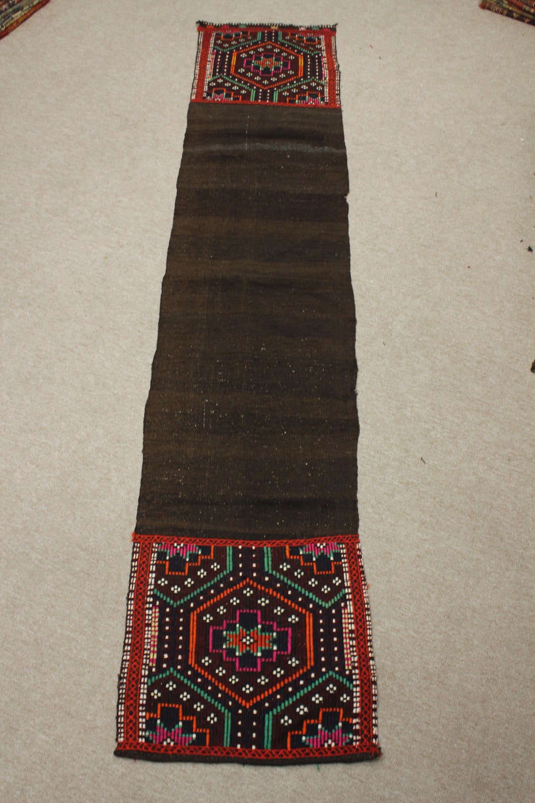 9x1.9 Ft Decorative Kilim Rug, Geometric Kilim Rug, Striped Kilim