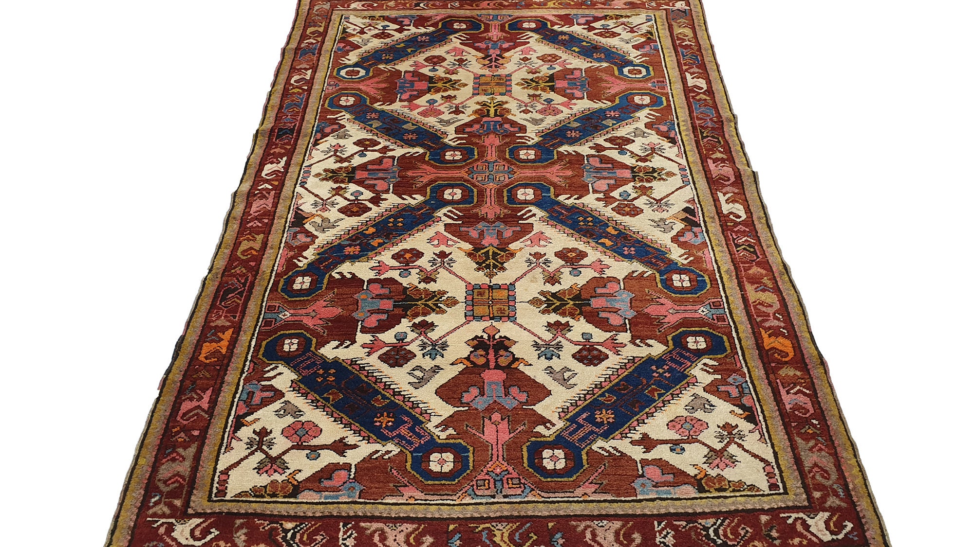 8x14 Oversize Vintage Rug, Authentic Afghan Handmade Kilim