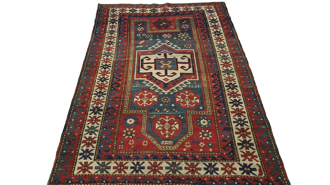 Tappeto Runner Boho Beeiva | Passatoia Lunga In Poliestere Lavabile, Antiscivolo, Sottile, Colori Blu/verde/beige - 3