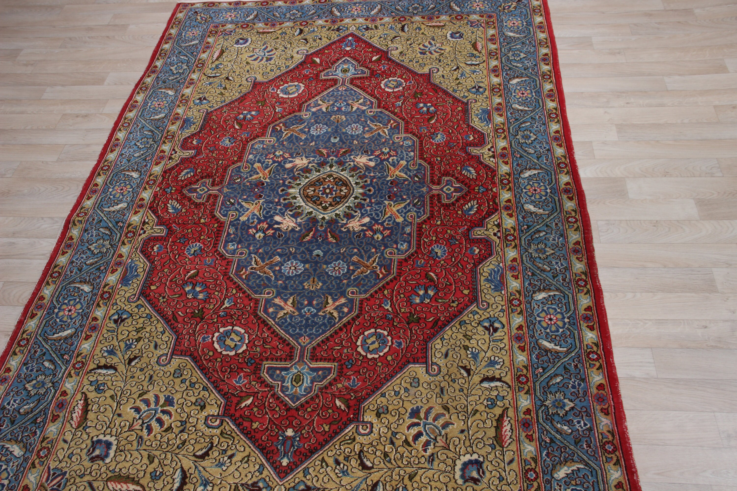 7.1x4.6 Ft Old Rug, Romsize Carpet Decorative Rug, Artec Rug