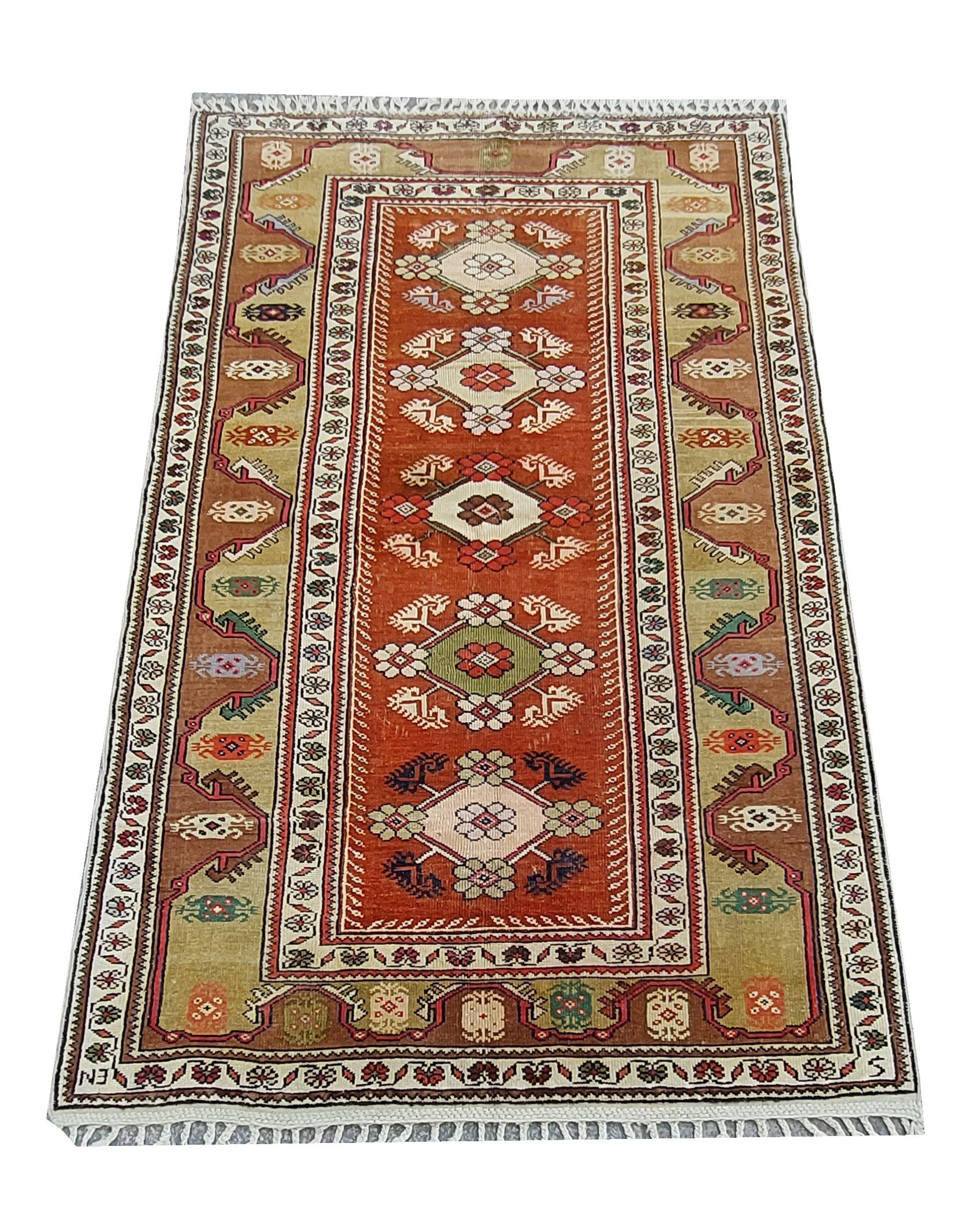 Vintage Rug, 7.2x4.5 Ft, Oriental Rug, Kitchen Rug, Turkish Rug