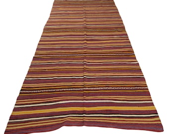 11.8x4.2 ft, Large Kilim Rug, Color Ful Kilim Rug, Vintage Turkish Kilim Rug, Artec Rug, Ethnic Kilim Rug, Oushak Kilim Rug,  MYK-1225