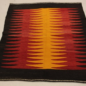 Alfombra kilim geométrica de 3.4x3.2 pies, alfombra kilim grande, alfombra kilim vintage hecha a mano, alfombra kilim turca, alfombra kilim dormitorio, alfombra kilim étnica MYK-571 imagen 2