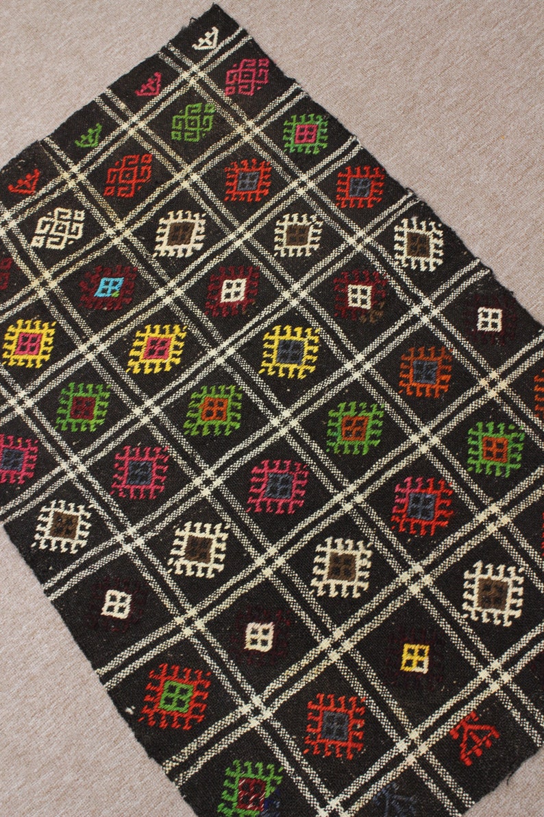 3.4x2.3 Ft Bedroom Kilim Rug, Design Rug, Large Rug, Interior Kilim Rug ...
