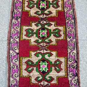 Vintage  Rug, 2.6X1.6 ft, Oriental rug, Kitchen  rug, Turkish rug, Carpet Rug, 3x2 ft, Oushak rug, Aztec Rug, Livingroom rug, MH-280