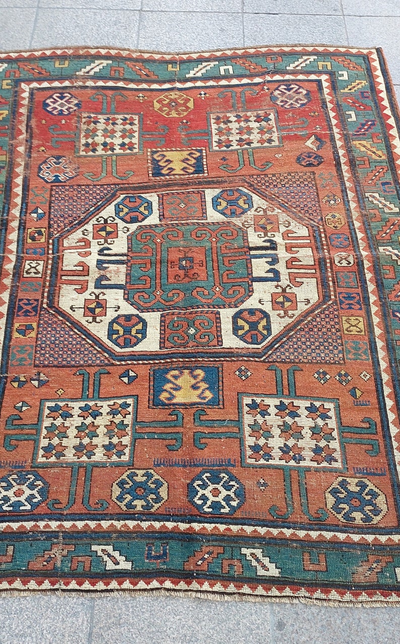 Antique Rug, 6.2X5.1 Ft, Caucasian Karachopf Rug, Bohemian Rug,6x5 ...