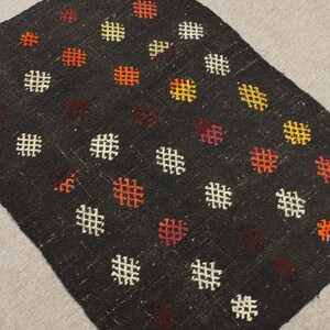 Vintage Kilim Rug, 3.3x2.4 ft, Kilim Rug, Turkish Flat Weave Kilim Rug, Home Living Room Floor Decor Kilim Rug, Area Kilim Rug, MYK-1252