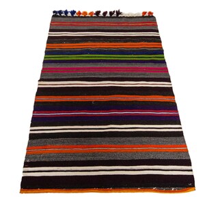 3.9x2.4 ft, Boho Home Decor, Oversize Kilim Rug, Decorative Kilim Rug, 4x3 ft,Aztec Rug, Ethnic Rug,Turkish Kilim Rug,  MNK-144