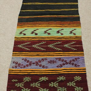 7.3x2.1 ft, Entryway Rug Kilim, Handmade Kilim, Anatolion Rug Kilim, Turkish Kilim, Vintage Kilim, Ethnic Kilim Rug, MYK-1342