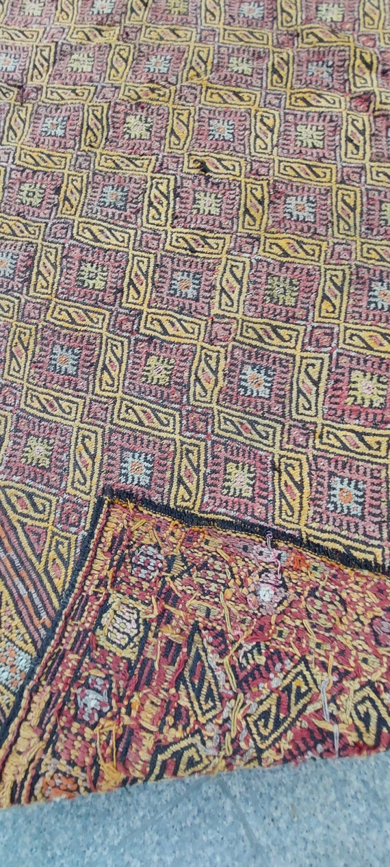 キリム　ラグ ヴィンテージキリムラグ 8.5x6.6フィート、オリエンタルラグ、キッチン