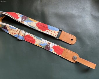 Soft Ukulele Strap, Handmade Shoulder Strap for Small Guitars, Gift for Ukulele Players, Children's Guitar Strap