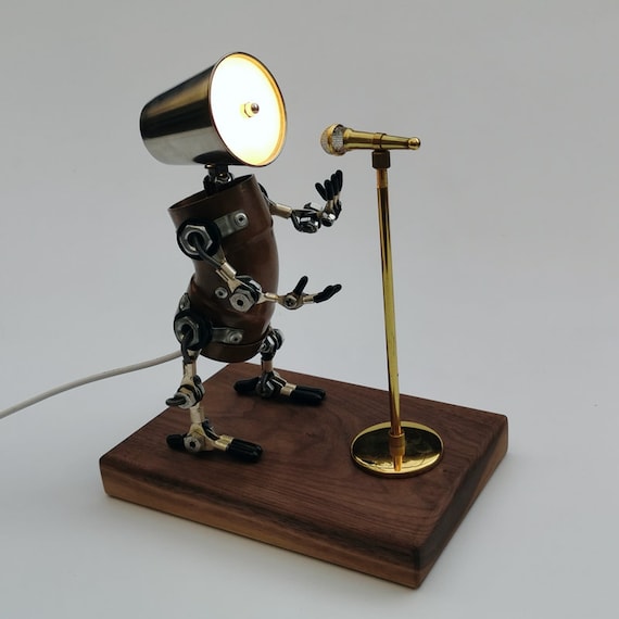 Steampunk robot lamp deals