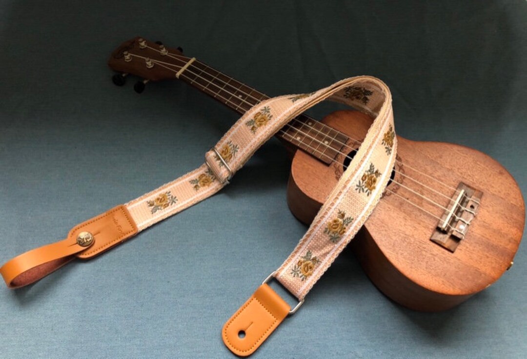 Embroidered Ukulele Strap for Women Shoulder Strap for Ukuleles of All