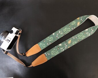 Unique Camera Strap, Green Strap for Camera, Handmade Camera Strap, Shoulder Strap for All DSLR-camera, Gift for Photographers