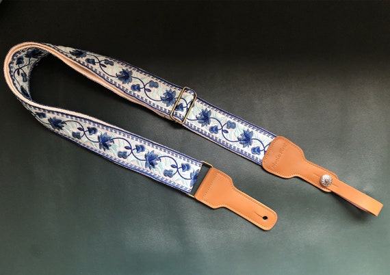 Personalised fabric cheap guitar strap