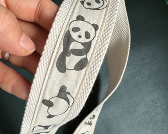 Cute Panda Camera Strap, Handmade Strap for All DSLR-camera, Soft Cotton Camera Strap, Neck Strap/Shoulder Strap for Camera