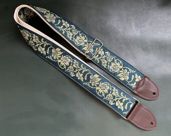 Original Exquisite Embroidered Guitar and Bass Strap - Versatile and Stylish - Handmade Strap for Guitars for All Sizes - Gift for Guitarist