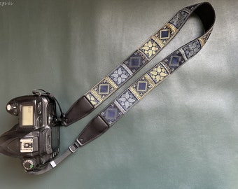 Soft Cotton Camera Strap, Vintage Style Camera Strap, Shoulder/Neck Strap for All DSLR-camera, Handmade Camera Strap, Gift for Photographer