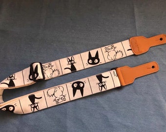 Cat Guitar Strap - Handmade Guitar Strap Aesthetic - Personalized Guitar Strap with Picture - Anniversary Gifts for Boyfriend Long Distance