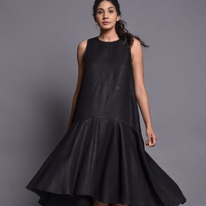 Linen Black Dress, Cocktail Dress, Linen Dress for Women, Linen Maxi Dress Oversize, Summer Dress Loose, Linen Spring  Dress,Bridesmaid Gift