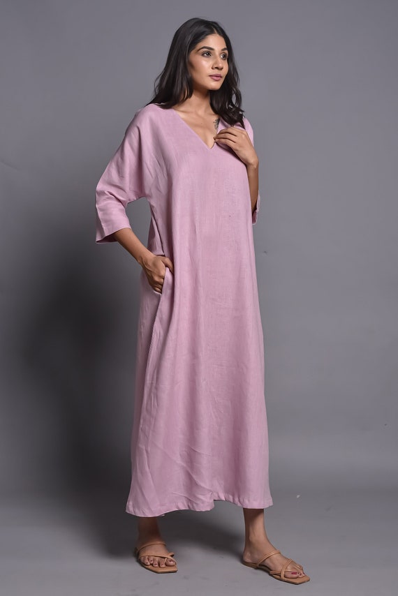 chinese dress ladies Linen Maxi Dress, Long Linen Dress, Lavender Linen Dress, Linen Summer Dress, Plus Size Linen Dress Women, Xs / Lavender main image 1