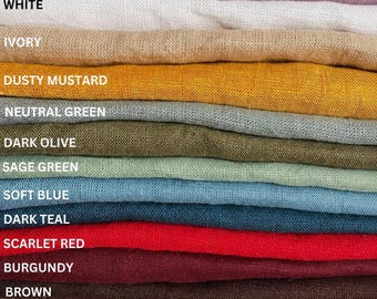 Softened Linen Fabric By The Yard: OEKO TEX Certified, Washed Linen