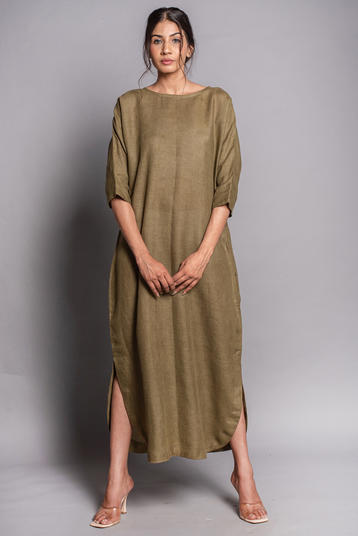 Linen Maxi Dress Linen Dress Plus Size Linen Clothing for Etsy