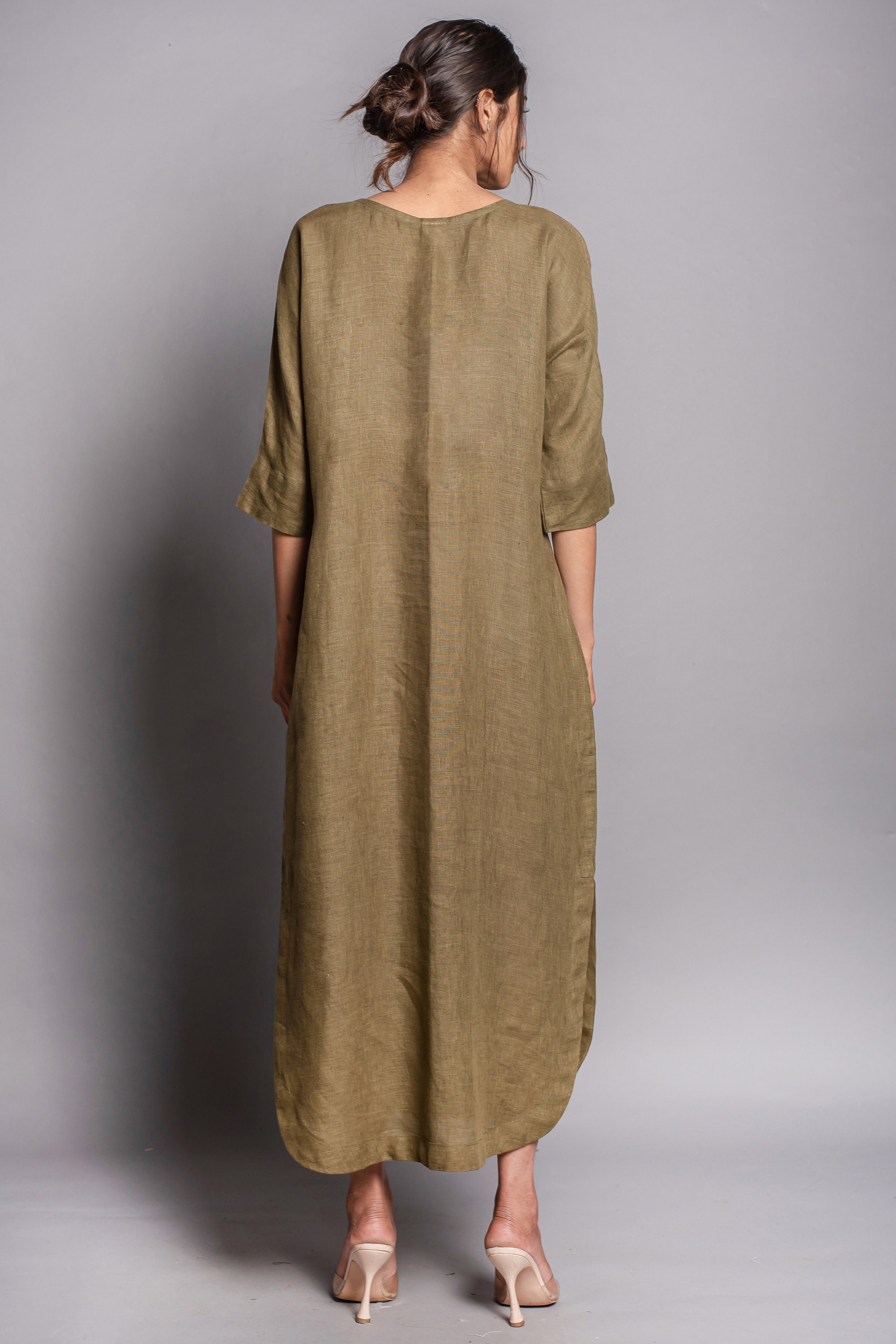 Linen Maxi Dress Linen Dress Plus Size Linen Clothing for Etsy