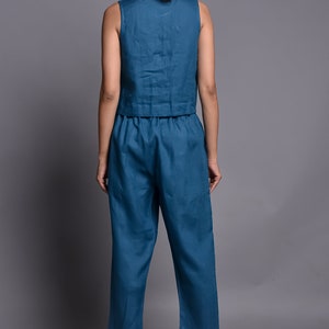 linen clothing, linen top, linen shirt, linen trousers