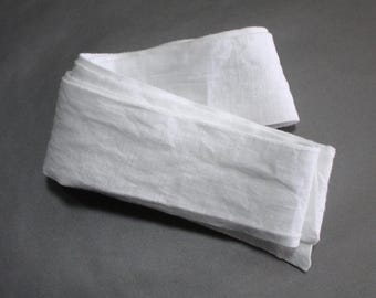 Handmade Linen Dress Belt: Soft Washed Organic Fabric