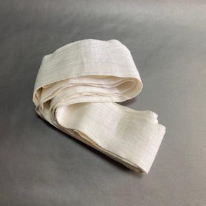 Natural Off-White Pure Linen Fabric belt, Soft Wide Linen Ribbon for Craft, Gift Wrapping,  Rustic Wedding Decor Belt, Linen accessory