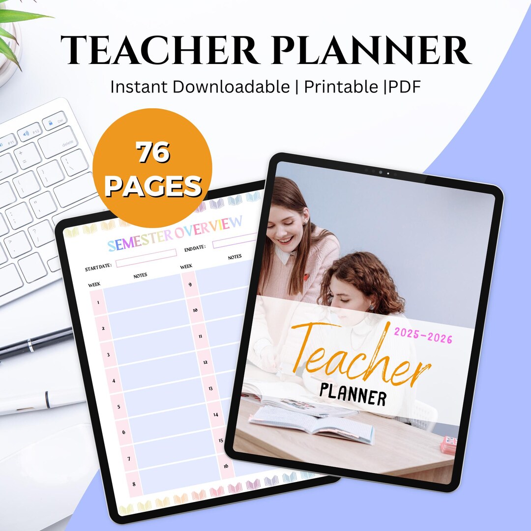 2026 Teacher Planner Printable | Teacher Lesson Planner, Classroom ...