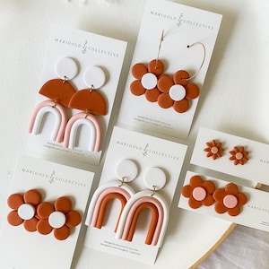 Sunset Collection | POLYMER CLAY EARRING | Handmade Statement Dangle