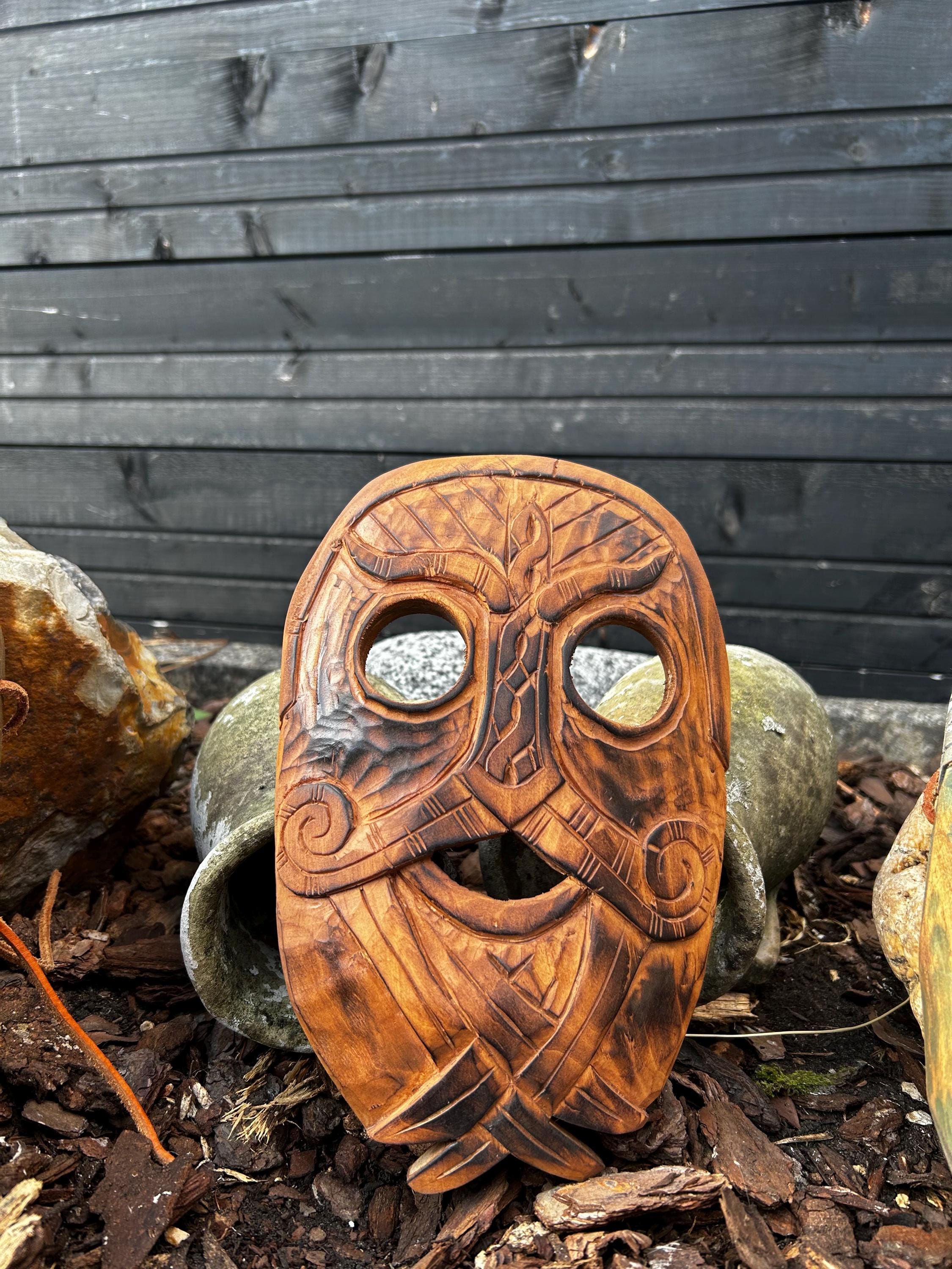 Loki Oseberg Mask Wood Art , Rituals , Celtic , Viking - Etsy