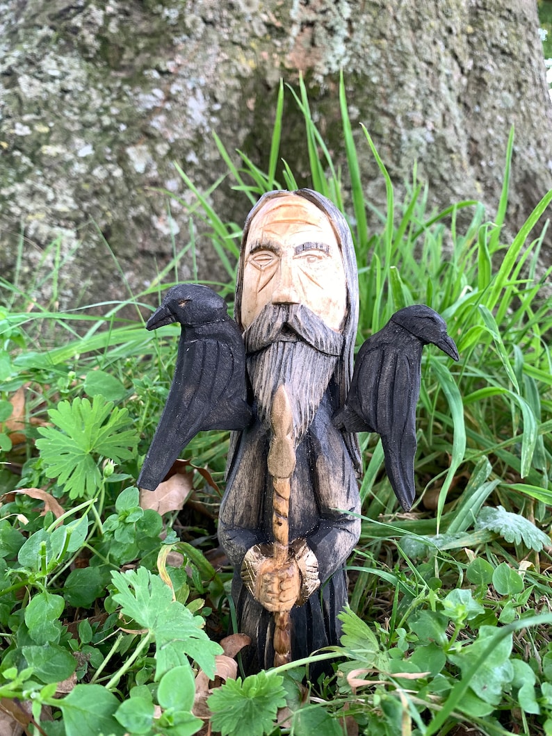 Odin Wanderer God Norse Altar Statues Odinism Etsy