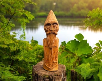 Thor wood art statue , figurine , altar