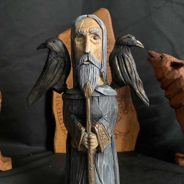 Odin Wanderer god norse altar statues Odinism