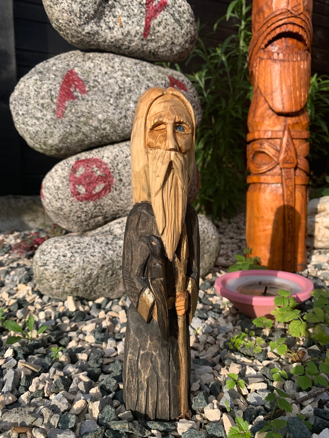 Odin Wanderer God Norse Altar Statues Odinism Etsy