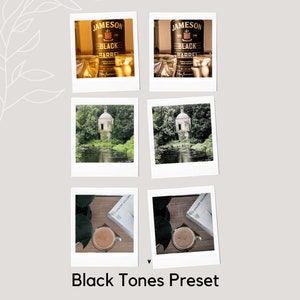 1 Black Tone lightroom preset for mobile and desktop w/ one free preset included