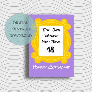 Friends Printable Birthday Card Personalized Card Gift For Friend Instant Download Card Customized Birthday Card Digital Greeting Card MP204