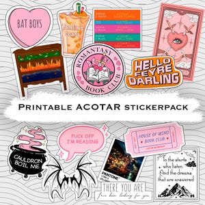 ACOTAR Printable Stickers Acotar Stickers Digital Kindle Stickers Stickerpack MP9001 image 1