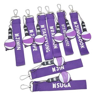 Strap BTS Mitgliedsname Schlüsselanhänger Lanyard Bangtan Boys Jimin Suga Jungkook Jin Rapmon Jhope Taehyung