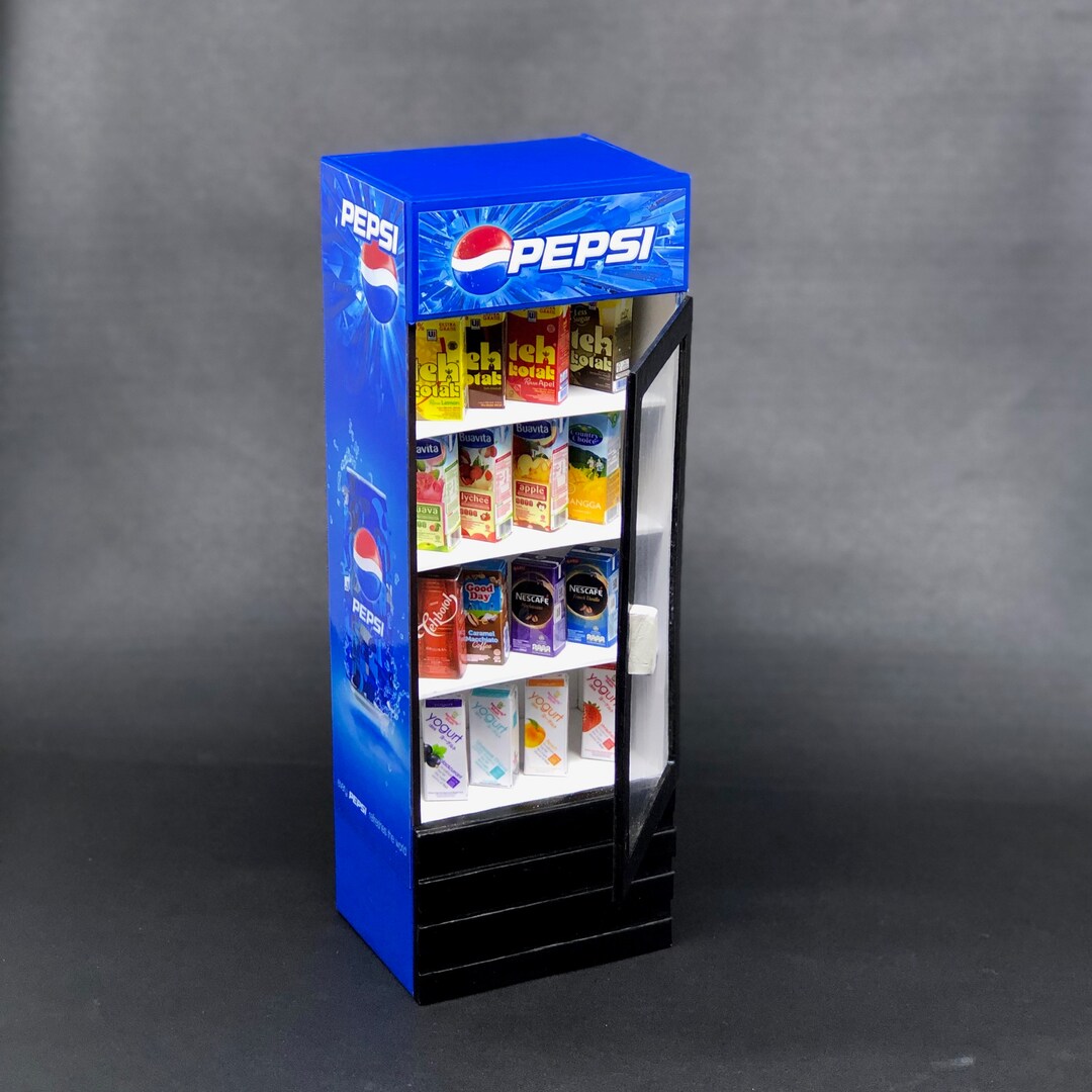 Miniature Refrigerator Showcase Include 12pc Dollhouse random Etsy