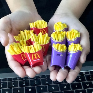 Miniature Handmade Refrigerator Magnet French Fries McDonalds