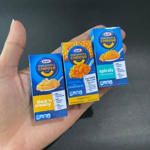 Imanes para refrigerador en miniatura de macarrones con queso de Kr*ft