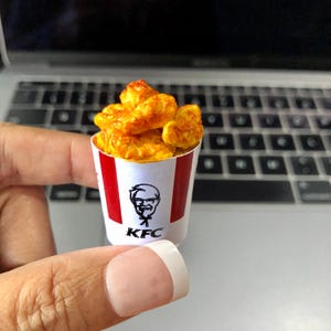 Miniature Dollhouse KFC Bucket Magnet